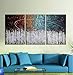 ARTLAND Hand-Painted Color Forest 3-Piece Gallery-Wrapped Abstract Oil Painting On Canvas Wall Art Decor Home Decoration 36x72 inches