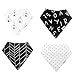 Bibs, Baby Bandana Drool Bibs with Snaps for Boys and Girls Set 4 Pack of Extra Absorbent Organic Cotton Modern Baby Gift Set for Drooling Feeding and Teething