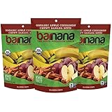 Barnana Organic Chewy Banana Bites, Apple Cinnamon, 3.5 Ounce, 3 Count