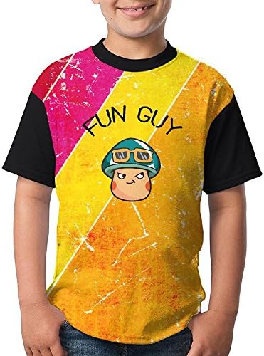 Hsmb Tshirt Fun Guy Youth Boys' Fashion Tee Short Sleeve Print T-Shirt
