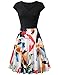 Laksmi Elegant Dresses, Womens Casual Dress A Line Cap Sleeve V Neck (Medium, Multicolor Orange)