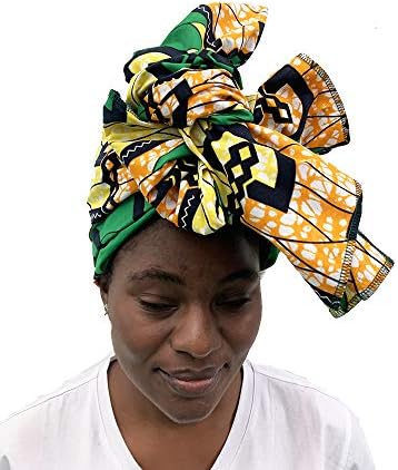 African Show African Print Head Wraps 68"x 21" African Scarf for Women Soft 100% Polyester Material