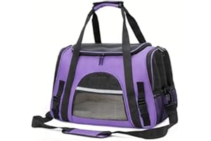 QQLe Cat Carriers, Dog Carriers, Pet Carriers – Airline-Approved Soft-Sided Bag for Cats & Small Dogs (Up to 15 lb), Foldable, Breathable Mesh, Privacy Cover, Washable & Lightweight