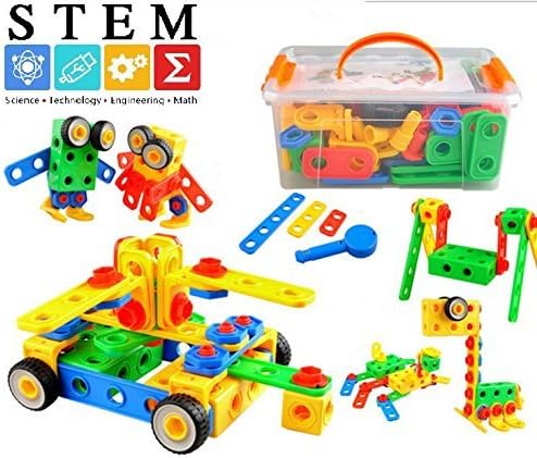 Engineering Toys | STEM Learning | 83 Piece Educational Construction Building Blocks Set for 3, 4 and 5+ Year Old Boys & Girls | Creative Fun Kit | Best Toy Gift for Kids