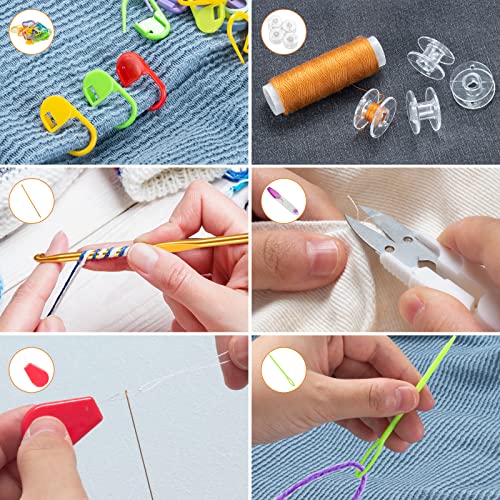 Kit de Costura, Costurero con 229 Piezas Accesorios, Portátil Kit Coser Profesional con Tijeras, Dedal, Hilo, Agujas,Cinta Métrica, Caja de Costura para Bricolaje,Inicio,Viaje,Principiantes,Emergencia
