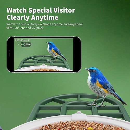 HARYMOR Smart Bird Feeder Camera with AI Identify Bird Species&Dual