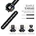 HWHMH 1PC Replacement Silicone Bands with 2PCS Pin Removal Tools for Garmin Forerunner 220/230/235/620/630/735XT (No Tracker, Replacement Bands Only)