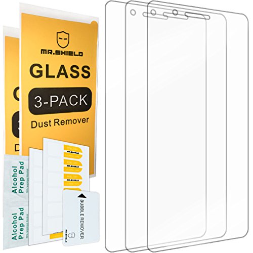 [3-Pack]- Mr.Shield for Huawei P9 Lite [Tempered Glass] Screen Protector [0.3mm Ultra Thin 9H Hardness 2.5D Round Edge] with Lifetime Replacement