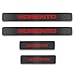 for Kia Sorento Door Sill Protector Reflective 4D Carbon Fiber Sticker Door Entry Guard Door Sill Scuff Plate Stickers Auto Accessories 4Pcs Red