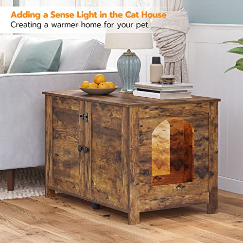 HOOBRO Litter Box Enclosure, Cat Litter Box Furniture Hidden with