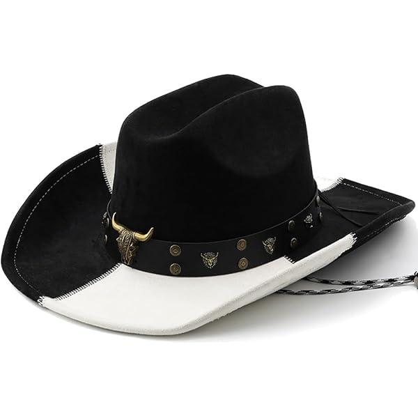 3877 Suede Denim Cowboy Hat- Wide Brim Blue Cowgirl Hat With Chinstrap Wotfim Suede Denim Cowboy Hat for Women Man Wide Brim Cowboy  main image 4