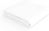 Amazon Basics Soft Microfibre Single Fitted Sheet 90x190cm Deep Pocket White view 3