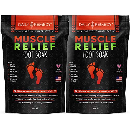 Muscle Relief Foot Soak with Epsom Salt 2 PACK Soothe Foot Aches