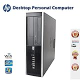 HP Elite 8000 SFF Desktop Complete Computer Package with Intel Core 2 Duo 3.0GHz - 8GB RAM - 250GB HDD- DVD ROM- Windows 7 Pro 64-Bit - Keyboard, Mouse + WiFi USB Adapter (Renewed)