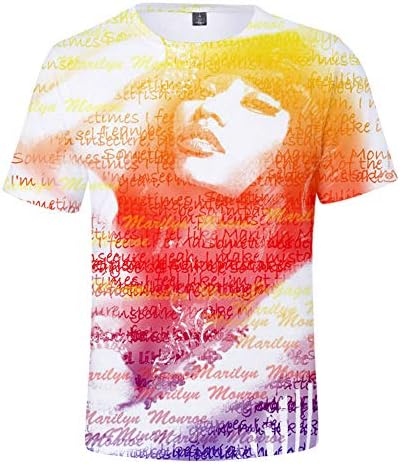 Aierwen Nicki Minaj Digital Print 3D Unisex Short-Sleeved T-Shirt for Men and Women Tees