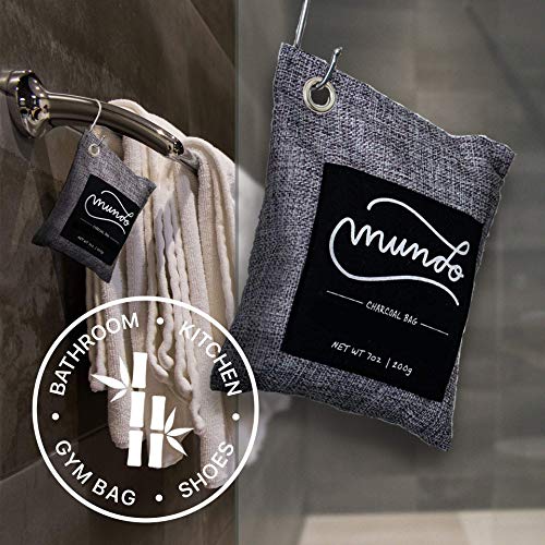 Mundo Bamboo Charcoal Air Purifying Bag 4 PACK(4 x 200g) Powerful Activated Charcoal Bags