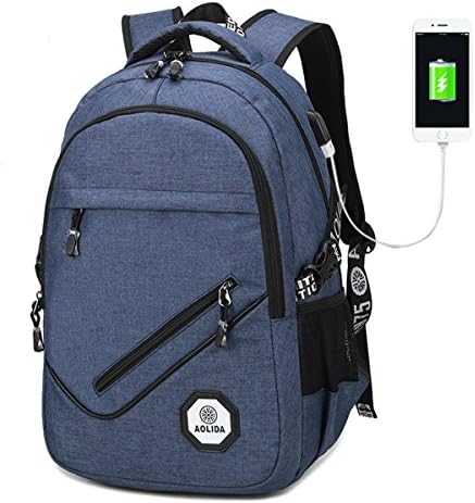 Fnoexw Slim Laptop Backpack 17 Inch Business Computer Bag College School Backpack with USB Port