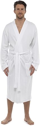 cotton waffle dressing gown mens