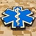 Glow Dark EMS EMT Medic Paramedic Star of Life Morale Tactical PVC 3D Hook&Loop Patch