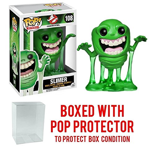 Funko Pop! Ghostbusters Movie "Slimer" 30th Anniversary Vinyl Figure (Bundled with Pop BOX PROTECTOR CASE)
