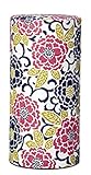 Ryu Mei Edo Sakura Yuzen Japanese Tea Canister | Imported Japanese Tea Storage Tin | 202E02 | Red and Black Sakura