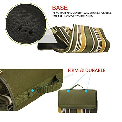 TAWA Extra Large Picnic & Outdoor Blanket Dual Layers For Outdoor (Blue) - Thumbnail 3