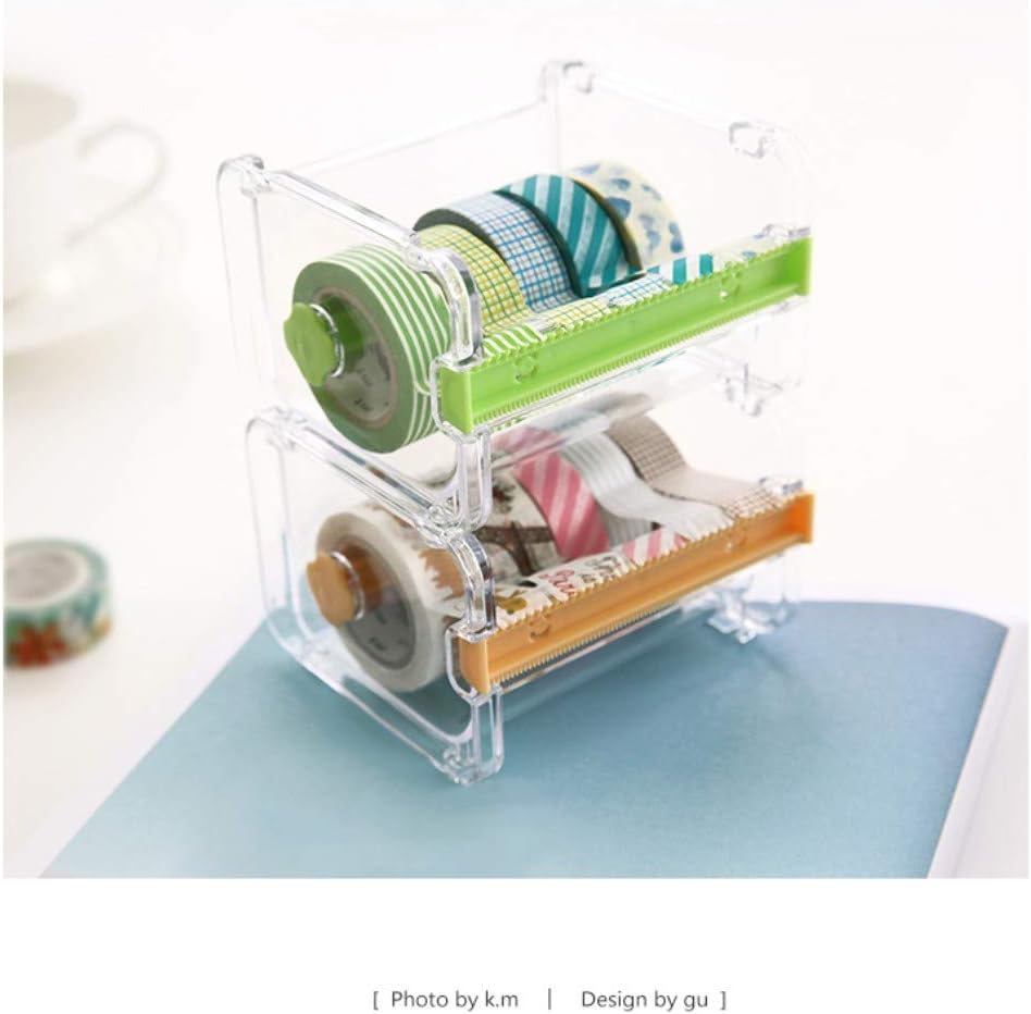 CHINAJIAODAI Tape Dispenser 1 pcs Japanese Stationery Masking Tape Cutter Washi Tape Storage Organizer Cutter Office Tape Dispenser Office Supplies