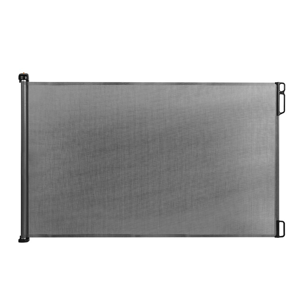 EasyBaby Products Extra Wide Indoor Outdoor Retractable Baby Gate, 33in Tall, Extends up to 71in Wide, Grey