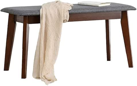 ACZZ Banco largo de madera maciza con cojín Acolchado Acolchado Banco