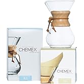 CHEMEX Bundle - 6-Cup Classic Series - 100 ct Square Filters - Exclusive Packaging
