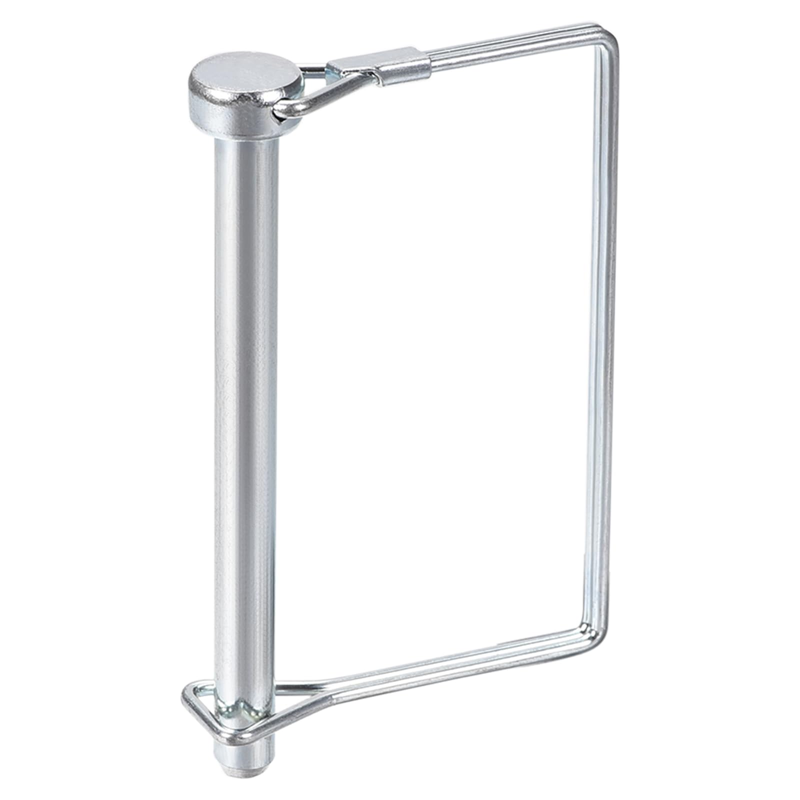 DTGN 8mm x 100mm (DxL) Shaft Locking Pin - 1Pack - Good for Farm Trailers Lawn - Carbon Steel Square Trailer Coupler Pin - Silver Tone