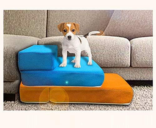 Jjjjd ペットの階段通気性のメッシュの階段ペットの犬の折り畳み式2階建てのリムーバブルと洗える B07wt7ky7z 5 723円