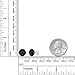 Gem Stone King 5.50 Cttw Big 10MM Black Round Onyx Gemstone Birthstone Stud Earring For Women