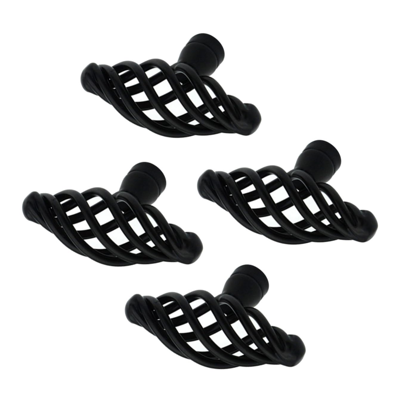ABOOFAN 4pcs Cabinets Knobs Cabinet Handle Dresser Knobs Bird Cage Dresser Pulls Alloy Door Knob Alloy Drawer Drawer Door Birdcage Door Handle Black — image 1