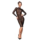 Noir Handmade Gestreiftes, knielanges kleid - S - Schwarz, 1er Pack(1 x 1 milliliters)