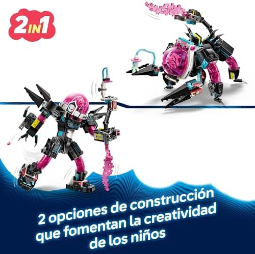 DREAMZzz 2-em-1 Matthew vs. Mecha com Cibercérebro - Robô de brinquedo modular conversível em figura de escorpião - Minifiguras e Sonhos - Presente para rapazes e raparigas 8+ anos 71495