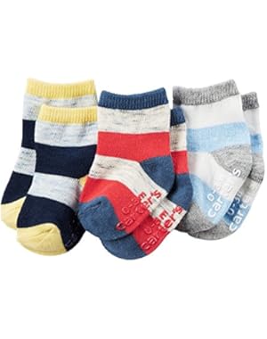 Baby Boys' Crew Socks (3 Pack) Size 12-24 Months
