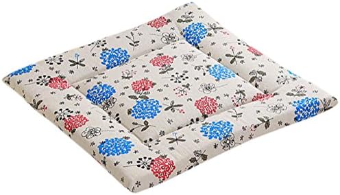 1xToruiwa Chair Cushion Seat Pad Square Memory Foam Soft Seat Cushion Floral Decorative Chair Cushion with Strap for Home Office Use 40 * 40 * 2.8cm