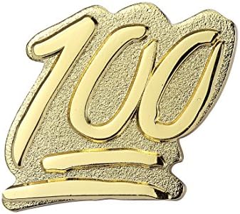 Last Valentine Emoji 100 Emoji Icons Lapel Pin Nickel Plated Color Gold Enamel Pin (Gold)