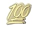 Last Valentine Emoji 100 Emoji Icons Lapel Pin Nickel Plated Color Gold Enamel Pin (Gold)