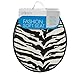 Ginsey Home Solutions Ginsey Soft Padded Plastic Hinges, Zebra Round Toilet Seat, Other
