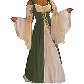Abaowedding Womens's Medieval Renaissance Costume Cosplay Over Dress