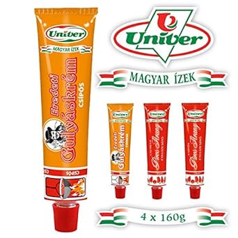 Univer Sparset Gulaschcreme sowie Paprikacreme scharf und mild 4 x 160g Gulaschgewürz