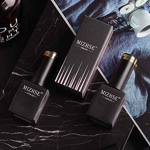 MIZHSE No Wipe Top Coat High Gloss Top Gel Coat for Manicure Protect Nail Surface Long Lasting Nail Gel Polish Soak Off LED Lamp Gel 10ml