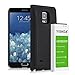 Galaxy Note Edge Extended Battery | YISHDA 6500mAh Replacement Battery for Samsung Galaxy Note Edge N915 N915U N915A N915V with Back Cover & Protective Case | Note Edge Battery [18 Month Warranty]