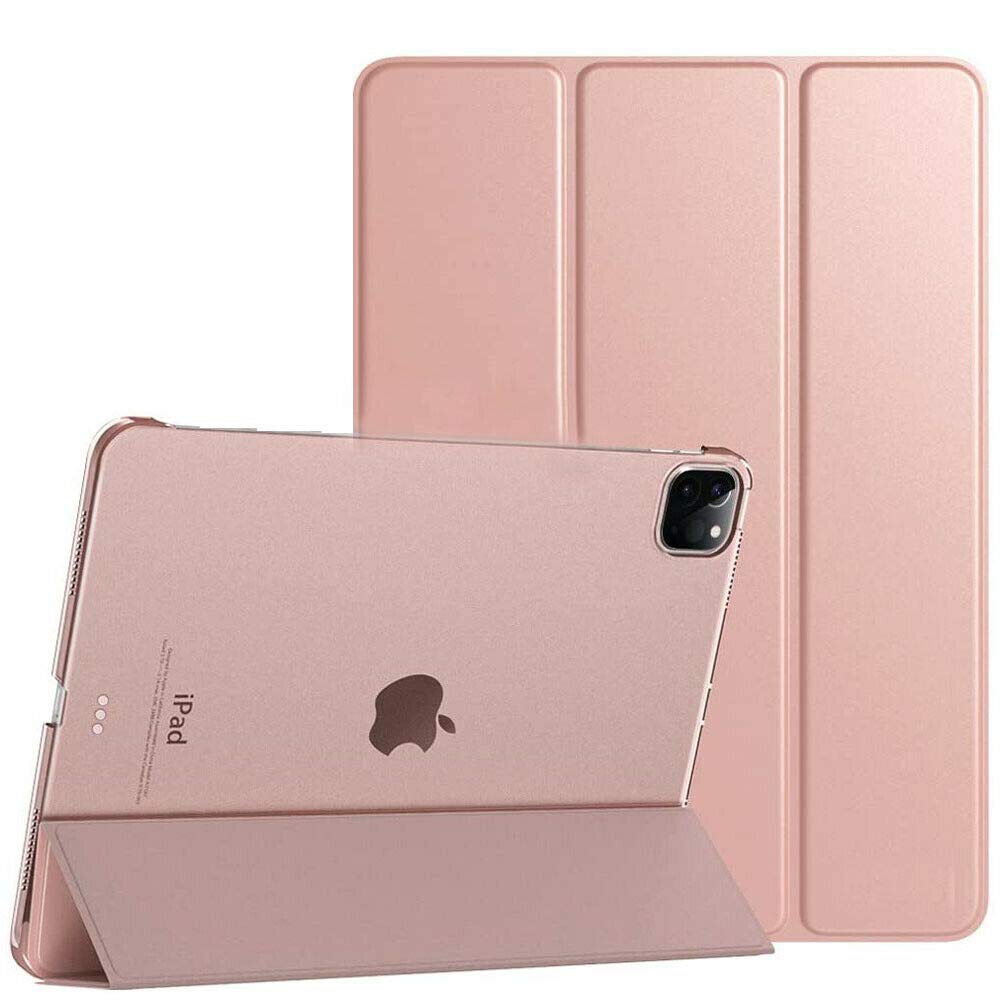 Smart Case for iPad Air 4 (2020), Pro 11 (2018) Magnetic Cover with Auto Sleep/Wake Function (Rose Gold)