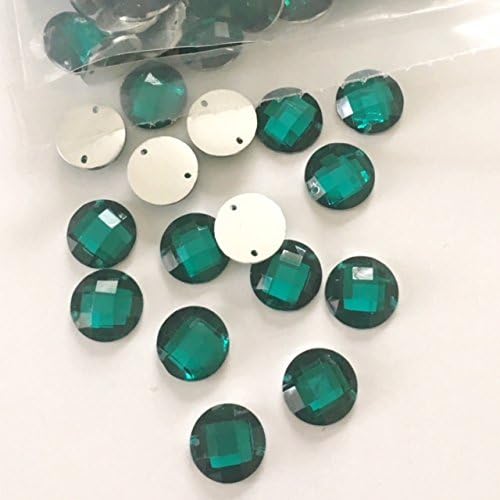 Crystal Teal Round 14MM Resin Stone Sew-on or Glue-On Sold Per Pack/120 Pieces