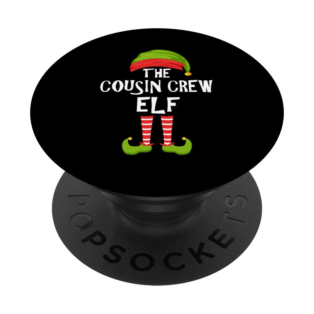 Cousin Crew Elf Matching Family Christmas Party Pajama PopSockets PopGrip: Swappable Grip for Phones & Tablets