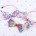 Elcoho 12 Styles Unicorn Bow Headband Unicorn Theme Hair Bows Teeth Comb Hair Hoops Hair Accessories for Girls, 12 Pieces (12 Colors A)
