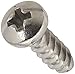 Small Parts 0406LPP188 18-8 Stainless Steel Thread Rolling Screw for Plastic, Passivated Finish, Pan Head, Phillips Drive, #4-20 Thread Size, 3/8